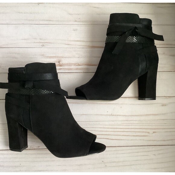 Madden NYC Bell Women’s Ankle Boots Black Open Toe Zipper Closure Size 8 - Picture 11 of 13